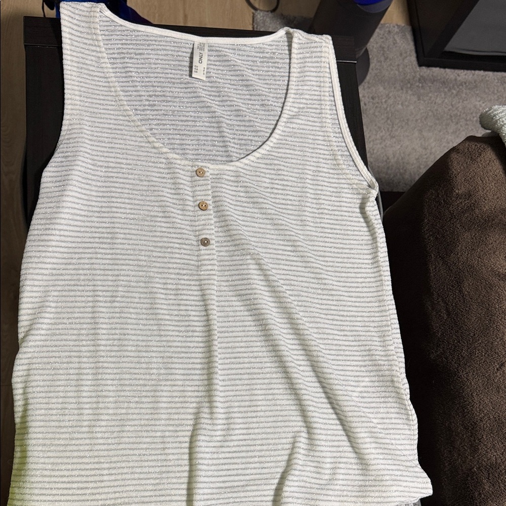 Only White and Gray Striped Camisole